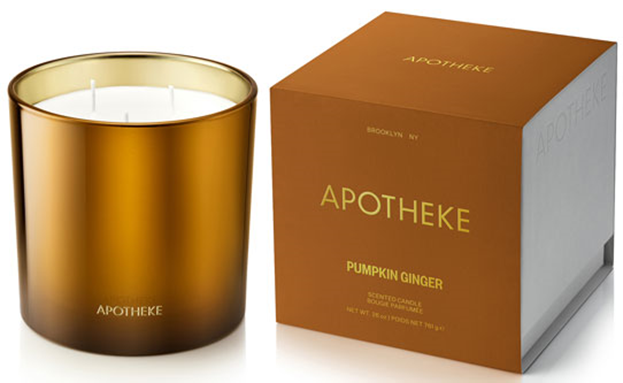 Recalled APOTHEKE's Pumpkin Ginger 3-Wick Scented Candle