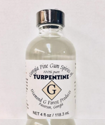 Recalled Diamond G Forest Products Georgia Pine Gum Spirits of Turpentine Bottle