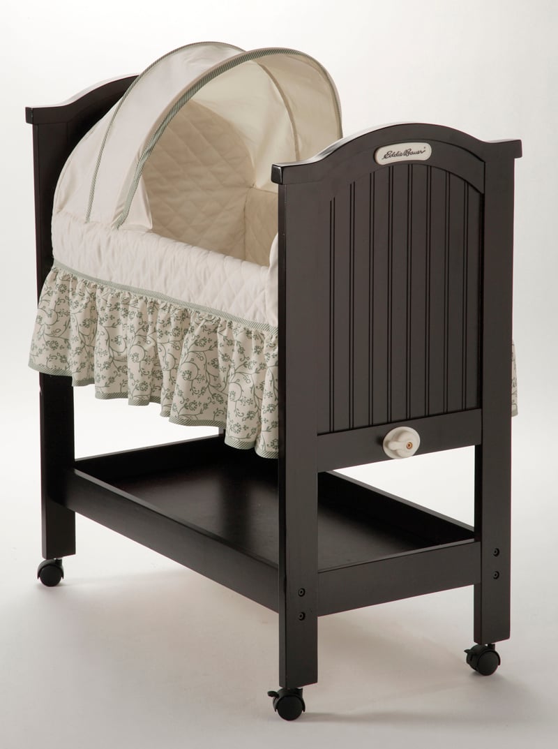 Picture of recalled rocking wood bassinet