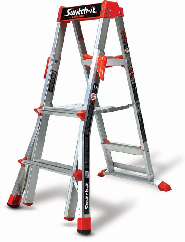Switch-it stepstool /stepladder in the 2-foot stepstool configuration