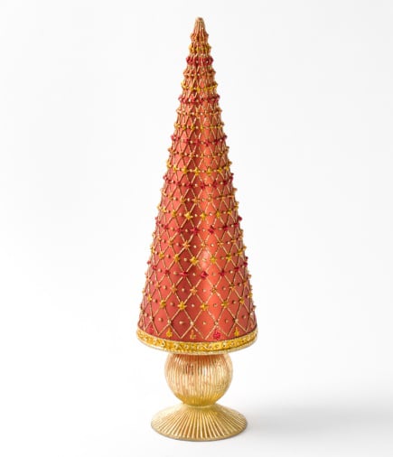 Decorative Christmas Tree 17in Red