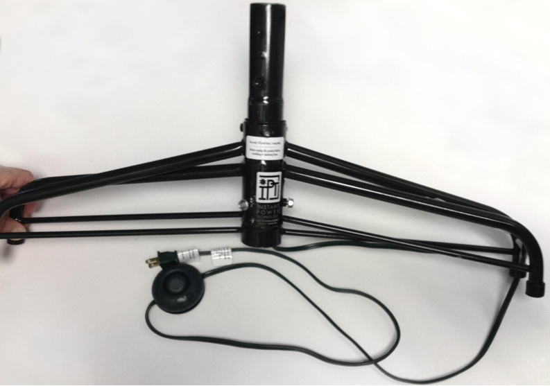 The foot pedal on the Ready Shape Scottsdale Tree with Never Fail Lights base can overheat