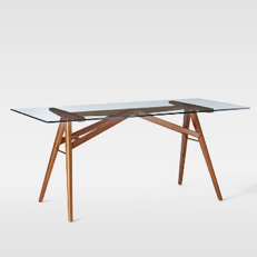 Jensen Rectangular Glass Top Table