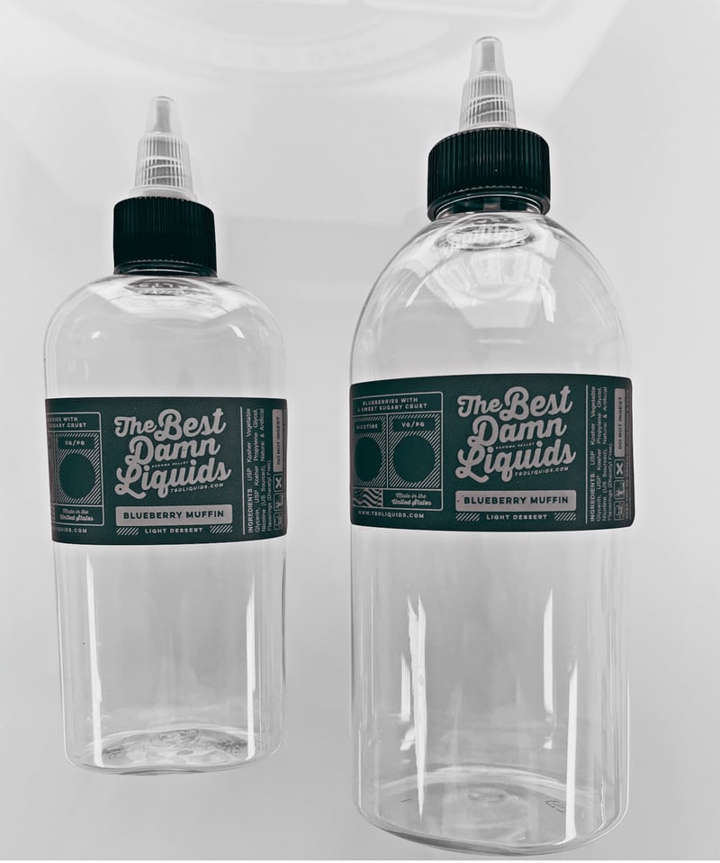 Recalled "The Best Damn Liquids" branded liquid nicotine packaging