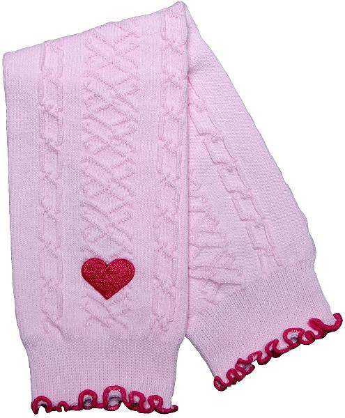 Baby Leg Warmers with Heart Appliqué
