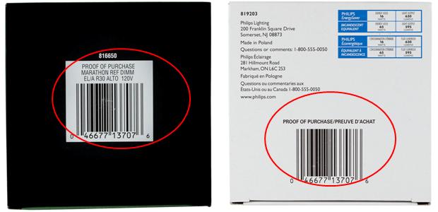 UPC numbers are found on the bottom panel of individual boxes