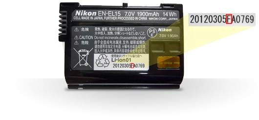 Rechargeable Battery Packs Sold with Digital SLR Cameras