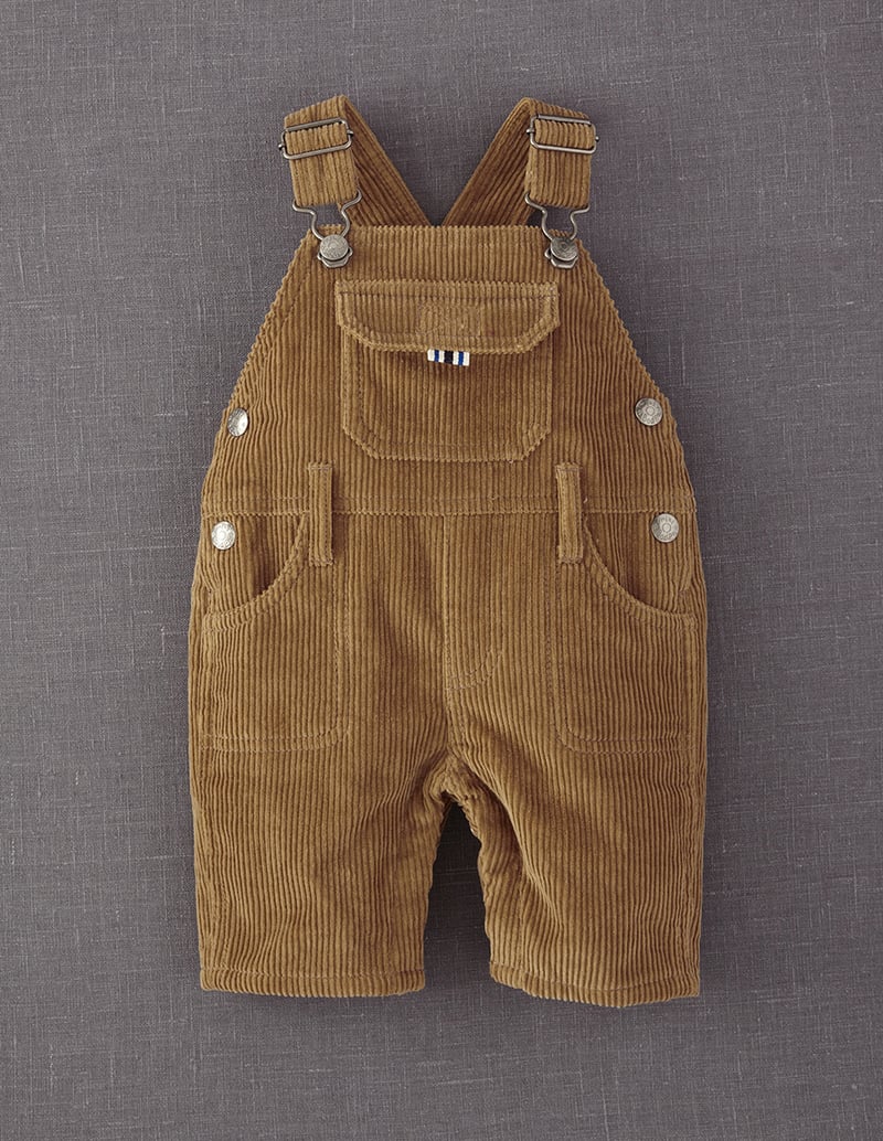 Light Brown Mini Boden Chunky Cord Dungarees