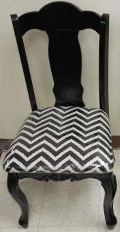 Hobby Lobby Black Accent Chair with Chevron Print