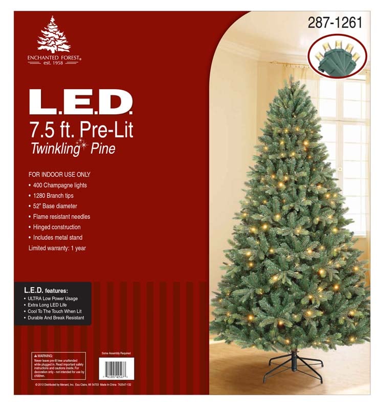 Twinkling Pine Artificial Christmas Tree -Box