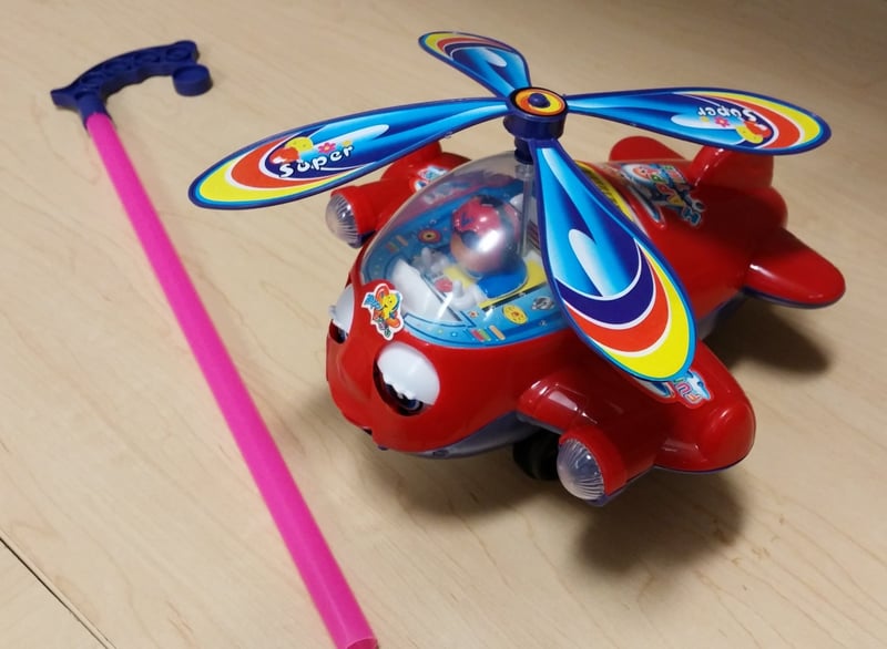 Airplane push toy
