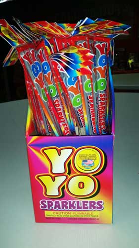 Jake's Fireworks Yo Yo Sparklers