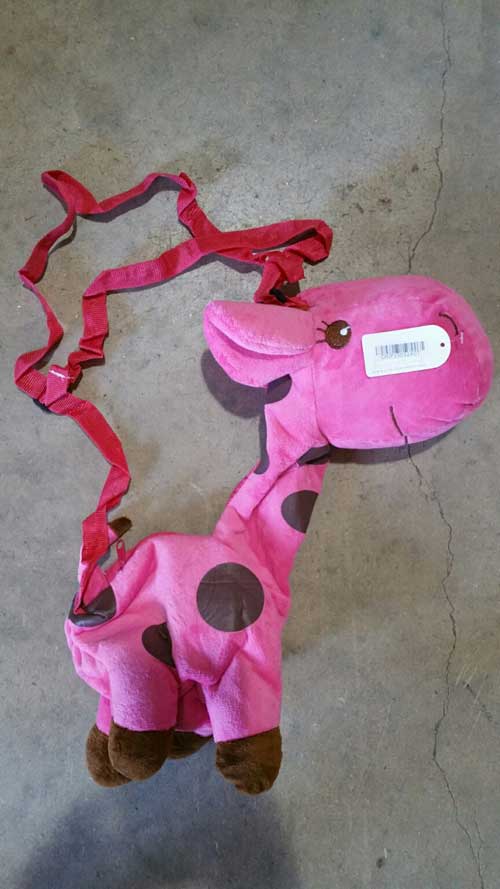 Pink Giraffe Animal Purse