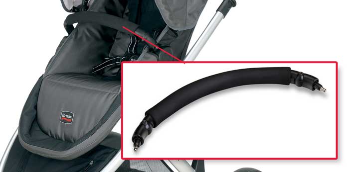 Britax B-Ready stroller with foam padded arm bar