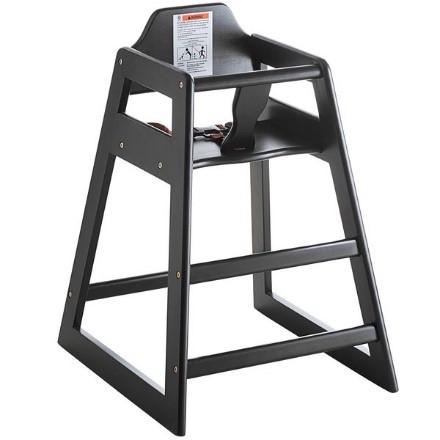 Recalled Lancaster Table & Seating High Chairs Model 164HIGHCBK – Black (assembled)