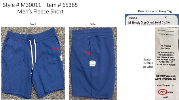 Recalled Men's Simply True Fleece Shorts in Darkest Blue