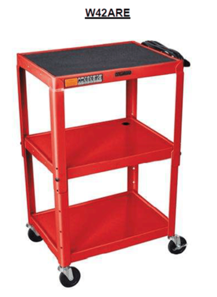 Recalled W42ARE metal A/V cart (also sold as AVJ42 and SS-AVJ42)