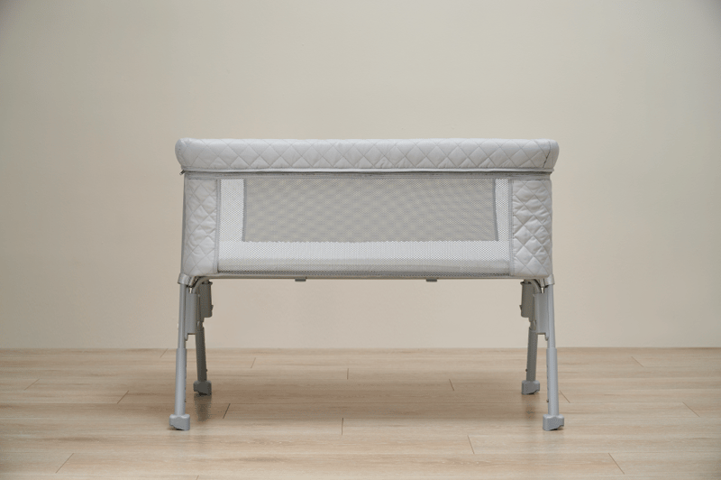 Recalled AirClub Convertible Bassinet – Front View light grey