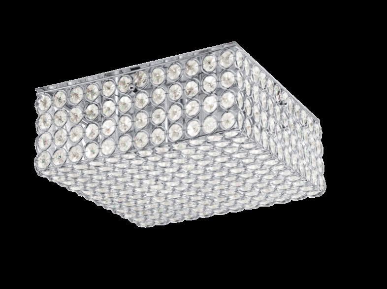 Kichler Krystal Ice ceiling fixture (square chrome finish)