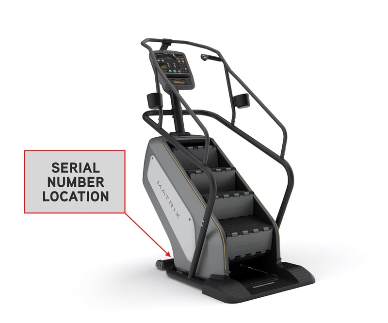 Johnson Health Tech ClimbMills serial number location