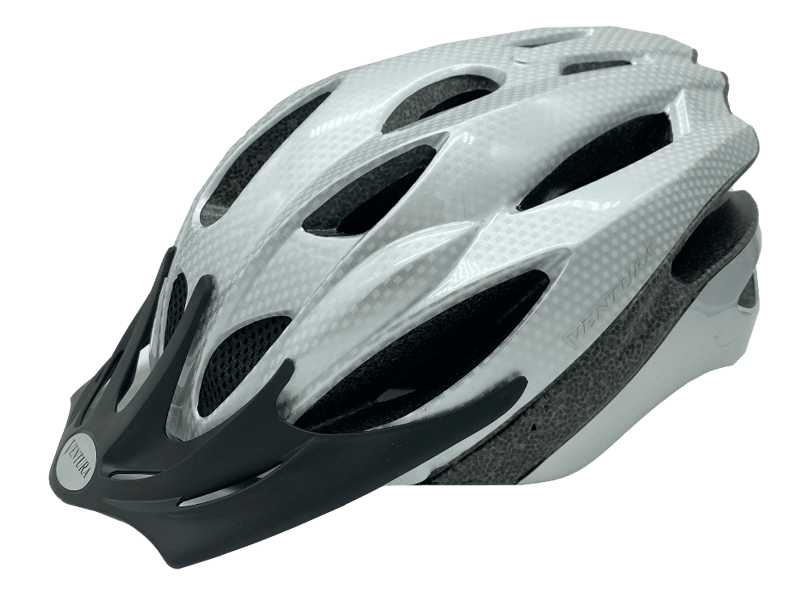 Recalled Ventura helmet model number 731434 in white carbon