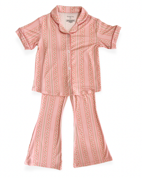 Recalled In My Jammers Button Up Flare Set – Victoria print