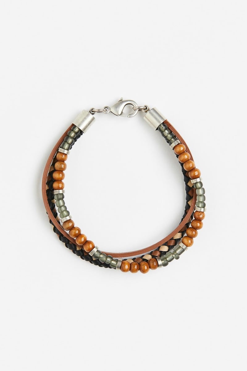 Recalled men's clasp beaded bracelet