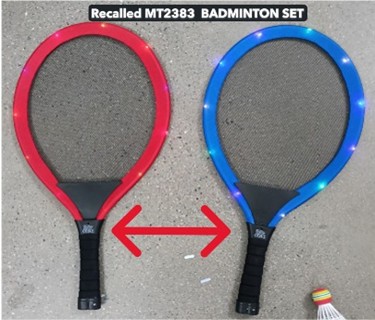 Recalled Misco Sports Badminton Toy Set