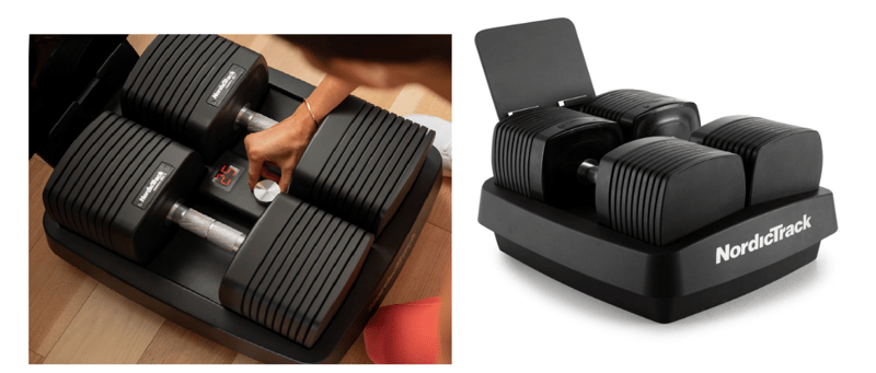 Recalled iFIT NordicTrack 50 LB iSelect Voice-Controlled Adjustable Dumbbells