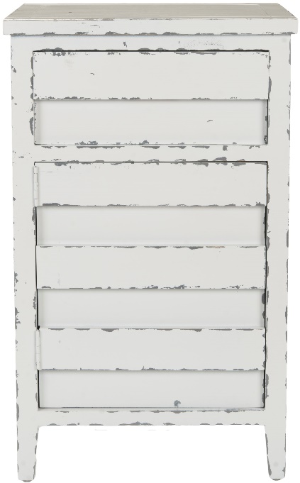 Front view of the recalled Audrey lingerie chest in white smoke