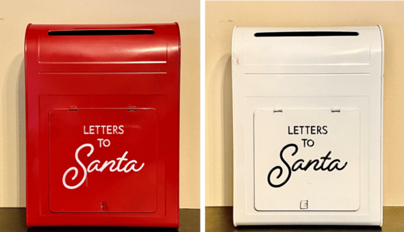 Recalled Bullseye's Playground Letters to Santa Metal Mailbox -front