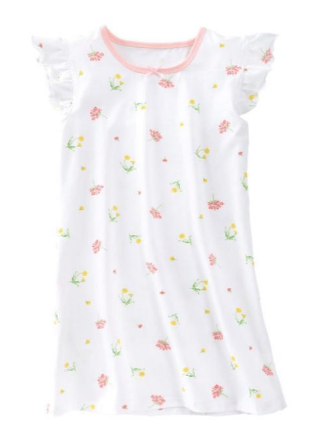 Recalled iMOONZZZ white flutter sleeved nightgown