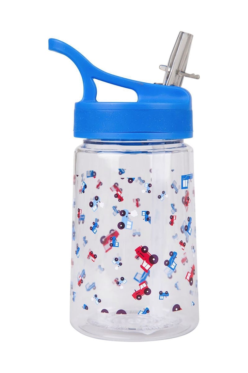 Blue lid with tractor print