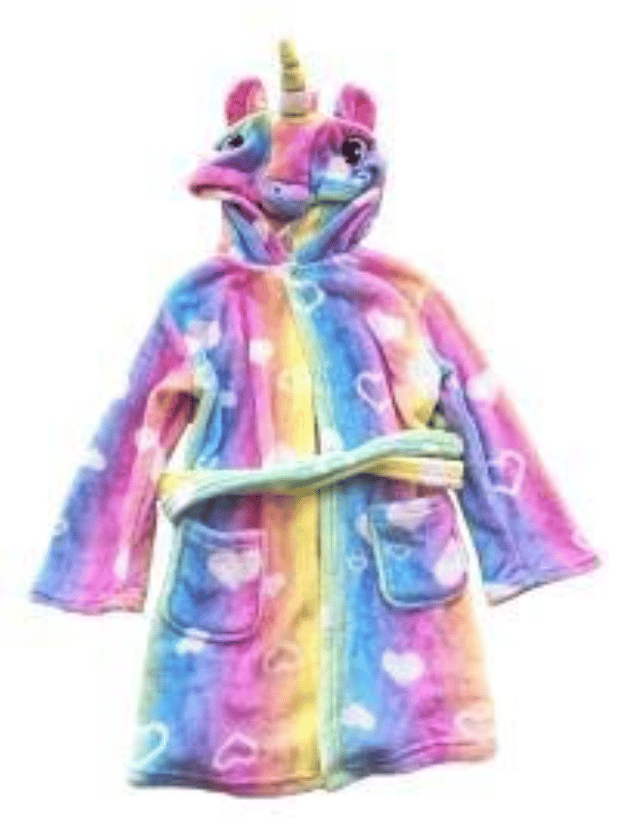 Recalled Children's Robe: White Heart Tie-Dye