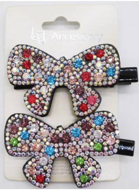 Recalled bowtie hairclip - Multicolor