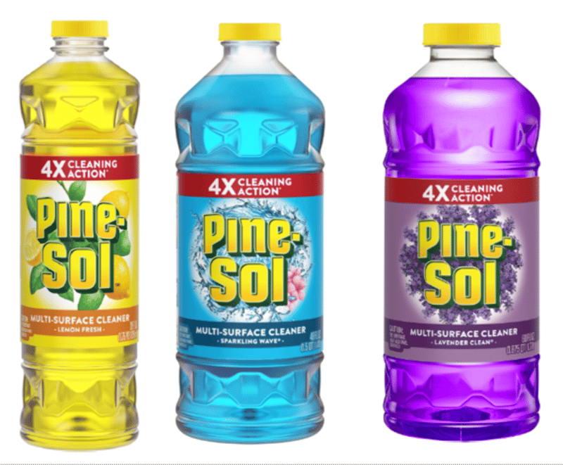 ecalled Pine-Sol Scented Multi-Surface Cleaners in Lemon Fresh, Sparkling Wave, and Lavender Clean Scents