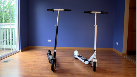 Glion SmartScooter Model 100 Black and White Unfolded