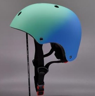 Recalled Wemfg Children's Multi-Purpose Bike Helmet – green and blue