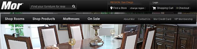 Mor Furniture for Less promotional content