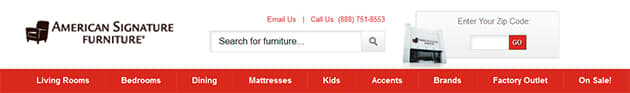American Signature Furniture promotional content