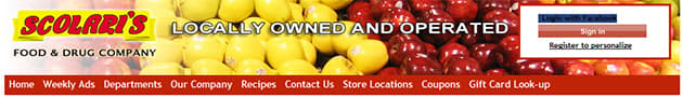 Scolari's Food & Drug Company promotional content