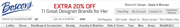Boscov's promotional content