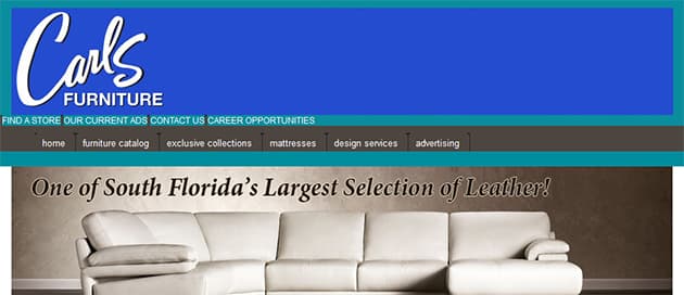 Carls Furniture promotional content