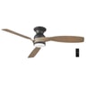 Recalled Hampton Bay Halwin 52-inch Indoor/Outdoor Matte Black Ceiling Fan with adjustable white LED light and remote