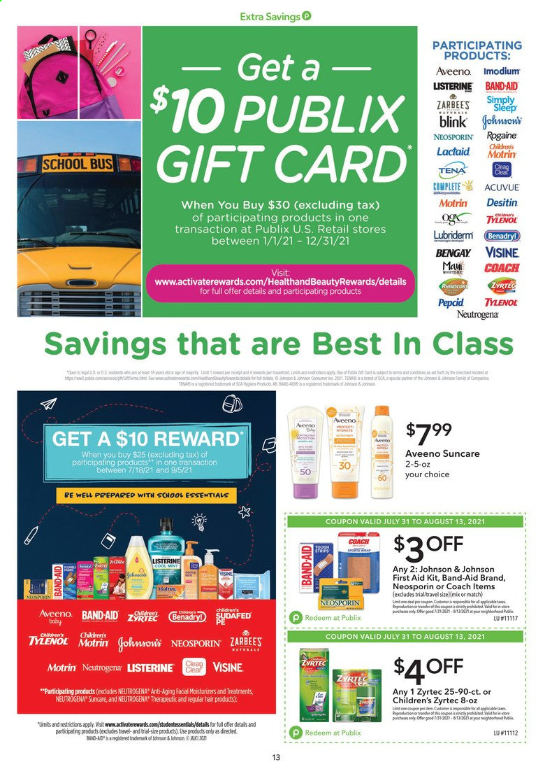 Publix Ad from july 31 to august 13 2021 - Page 13