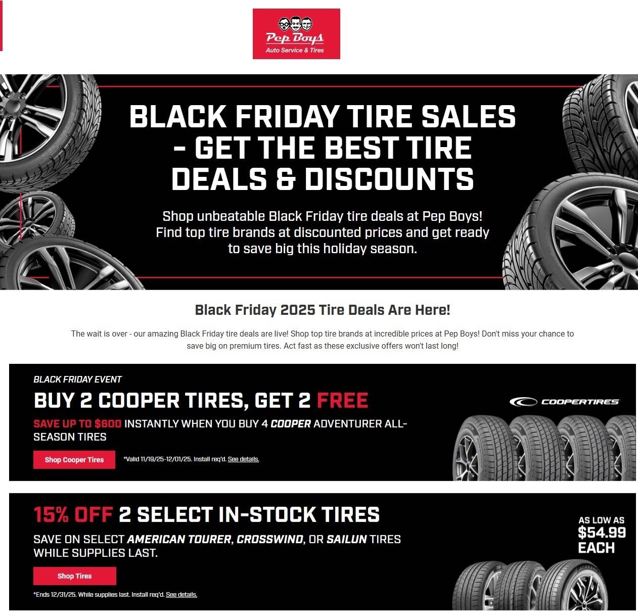 Pep Boys Black Friday Sales - Page 1