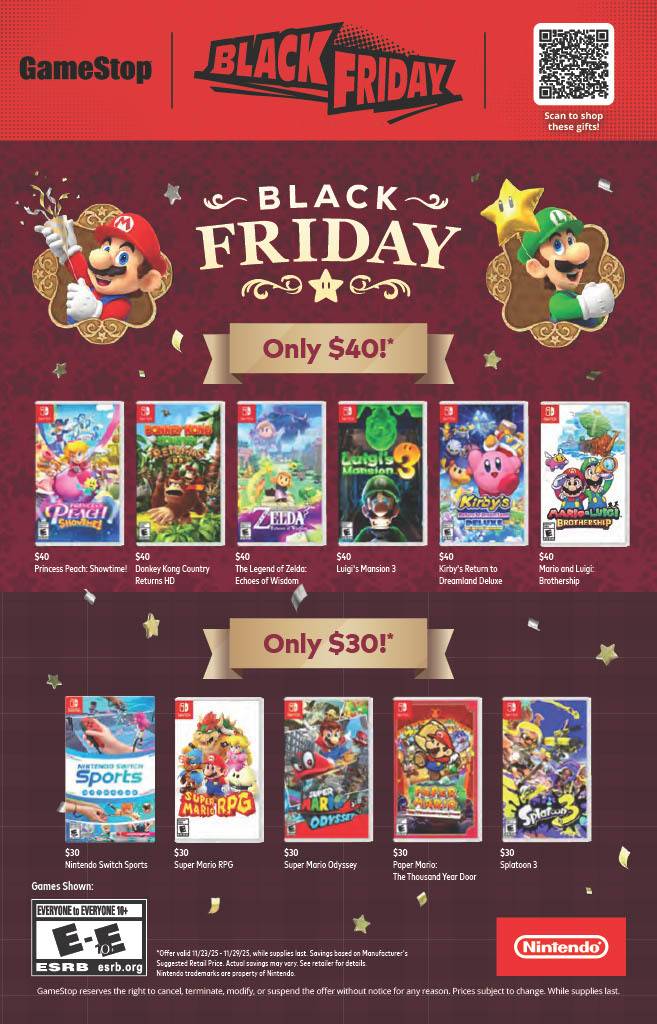 GameStop Black Friday Deals 2025 - Page 1