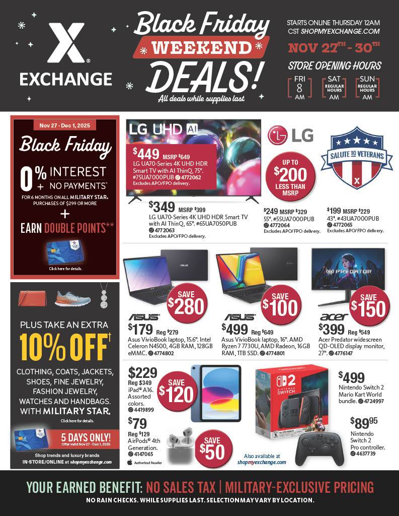 AAFES Black Friday Weekend Deals - Page 1