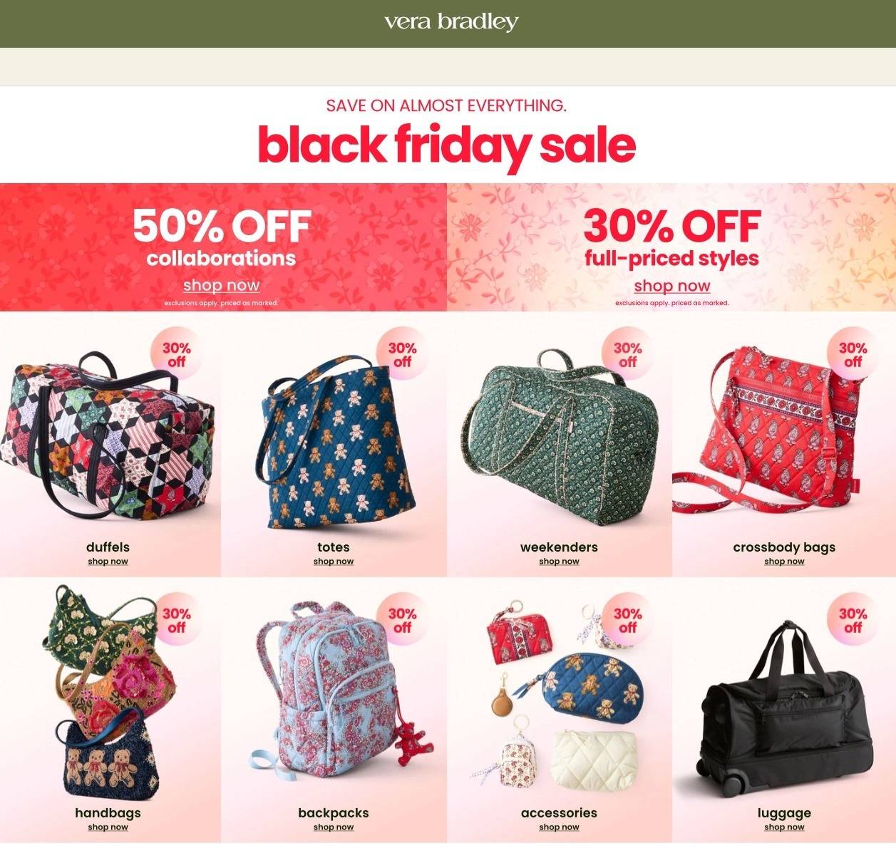 Vera Bradley Black Friday Sale - Page 1
