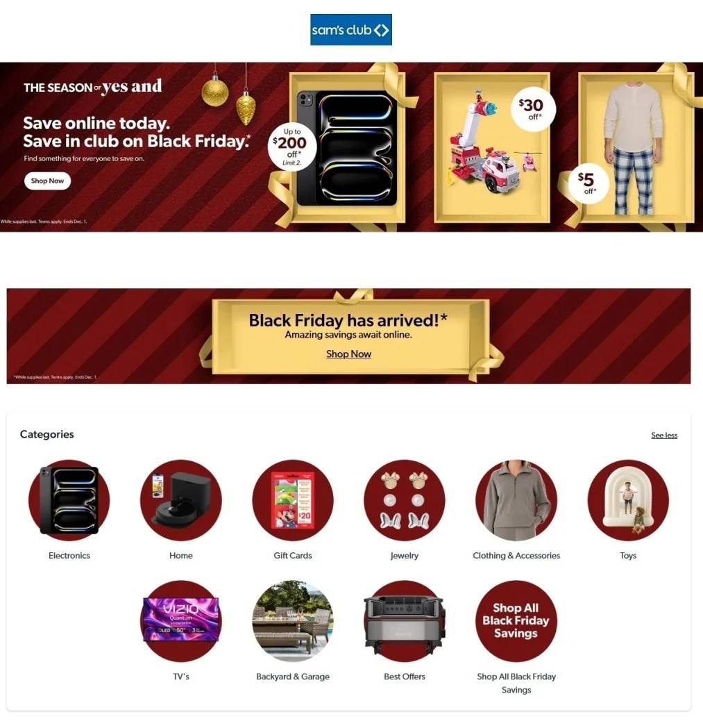 Sam's Club Black Friday Savings - Page 1